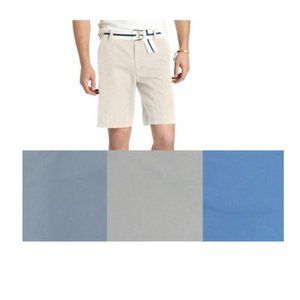 Men's Shorts Izod Twill Belted Flat Front size 30, 32, 38, 40 NEW